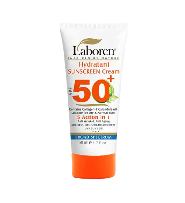 کرم ضد آفتاب لابورن بدون رنگ 5 کاره مناسب پوست خشک و نرمال SPF50