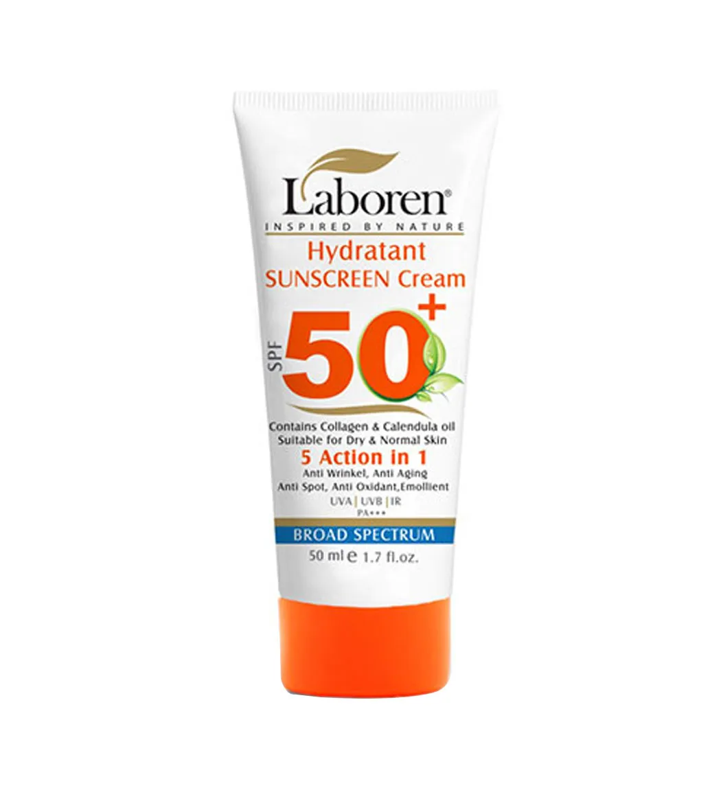 کرم ضد آفتاب لابورن بدون رنگ 5 کاره مناسب پوست خشک و نرمال SPF50