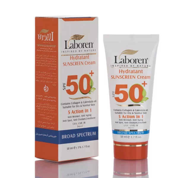 کرم ضد آفتاب لابورن بدون رنگ 5 کاره مناسب پوست خشک و نرمال SPF50