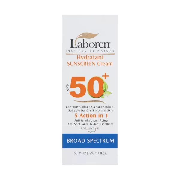 کرم ضد آفتاب لابورن بدون رنگ 5 کاره مناسب پوست خشک و نرمال SPF50