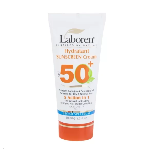 کرم ضد آفتاب لابورن بدون رنگ 5 کاره مناسب پوست خشک و نرمال SPF50