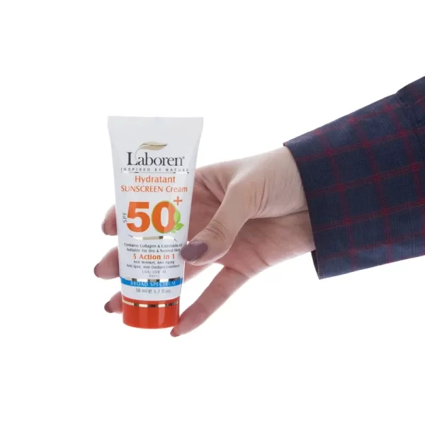 کرم ضد آفتاب لابورن بدون رنگ 5 کاره مناسب پوست خشک و نرمال SPF50