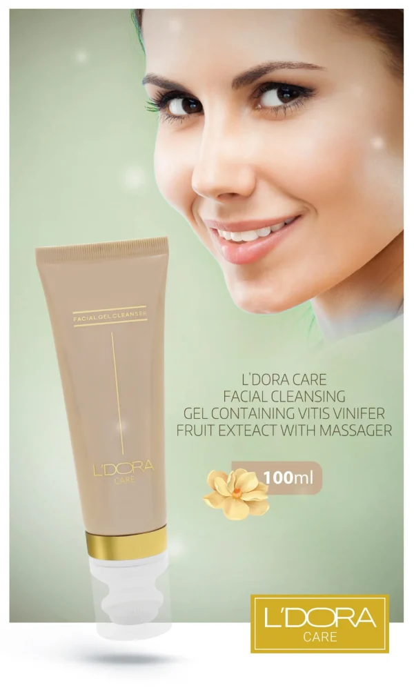 ژل شستوشوی صورت حاوی عصاره ویتیس وینیفرا ماساژور دار لدورا کر 100 میلی لیتر