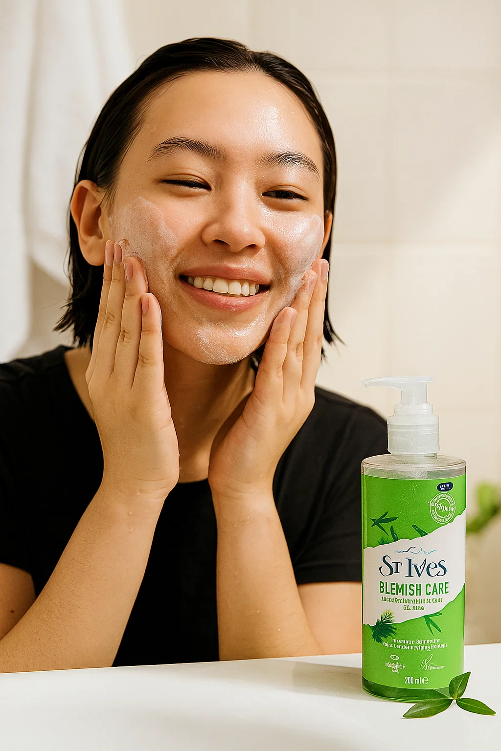 شوینده صورت ضدجوش سنت ایوز مدل چای سبز (Acne Control)